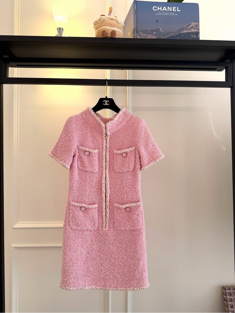 ❌hold❌🚩steal CHANEL Pink Tweed Collar Jacket